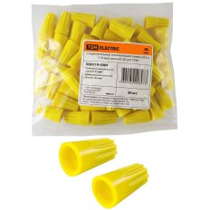 Зажим СИЗ-4, соединительный, изолирующий, желтый, 50 шт, 11 мм², TDM Electric, SQ0519-0009