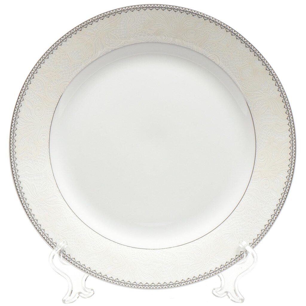Тарелка обеденная, фарфор, 25 см, круглая, Harmony, Fioretta, TDP341 тарелка обеденная стекло 25 см круглая cadix luminarc h4132 белая