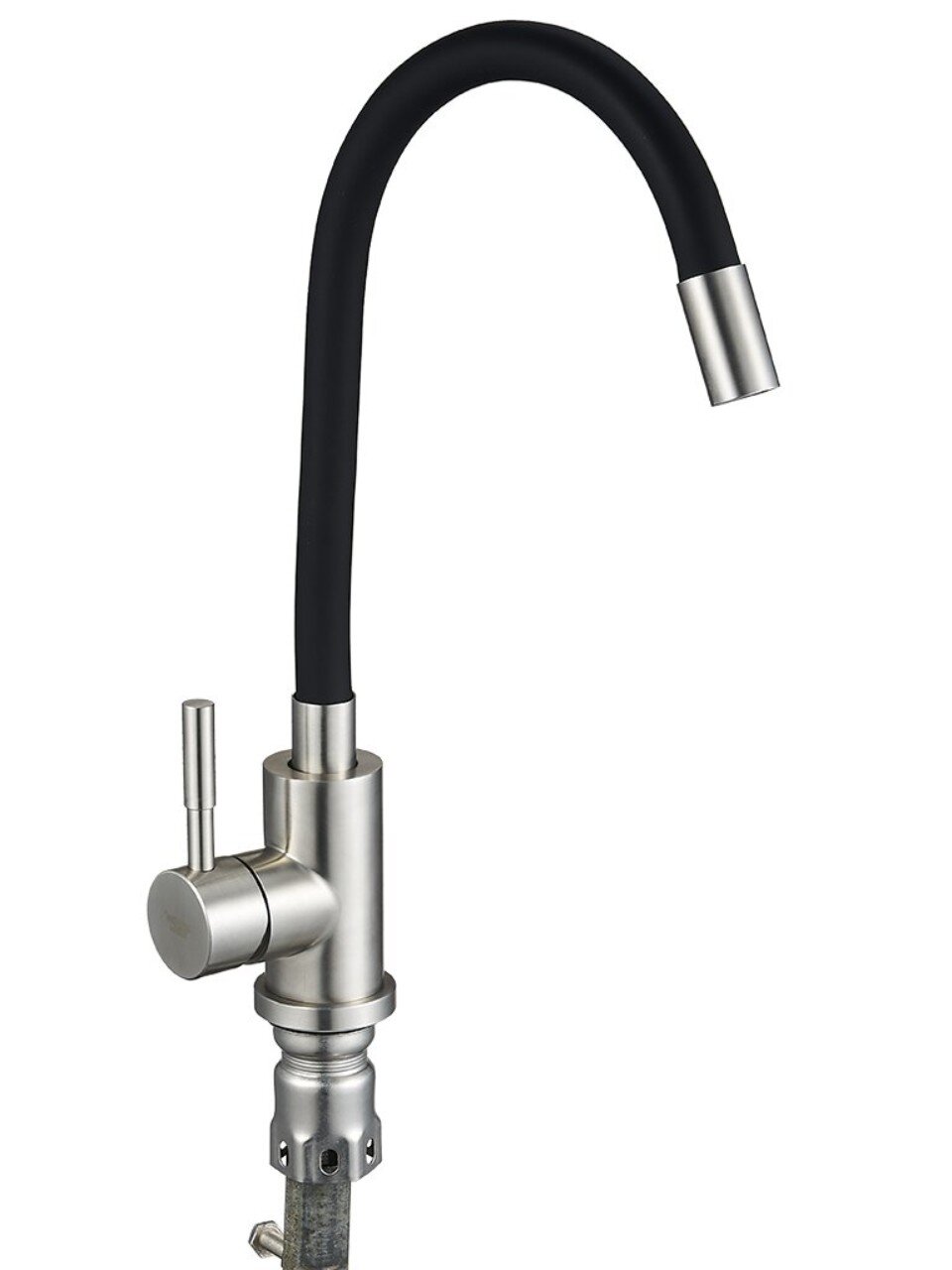 Смеситель для кухни, Solone, гибкий излив, с картриджем, черный, EZA4-F090KB