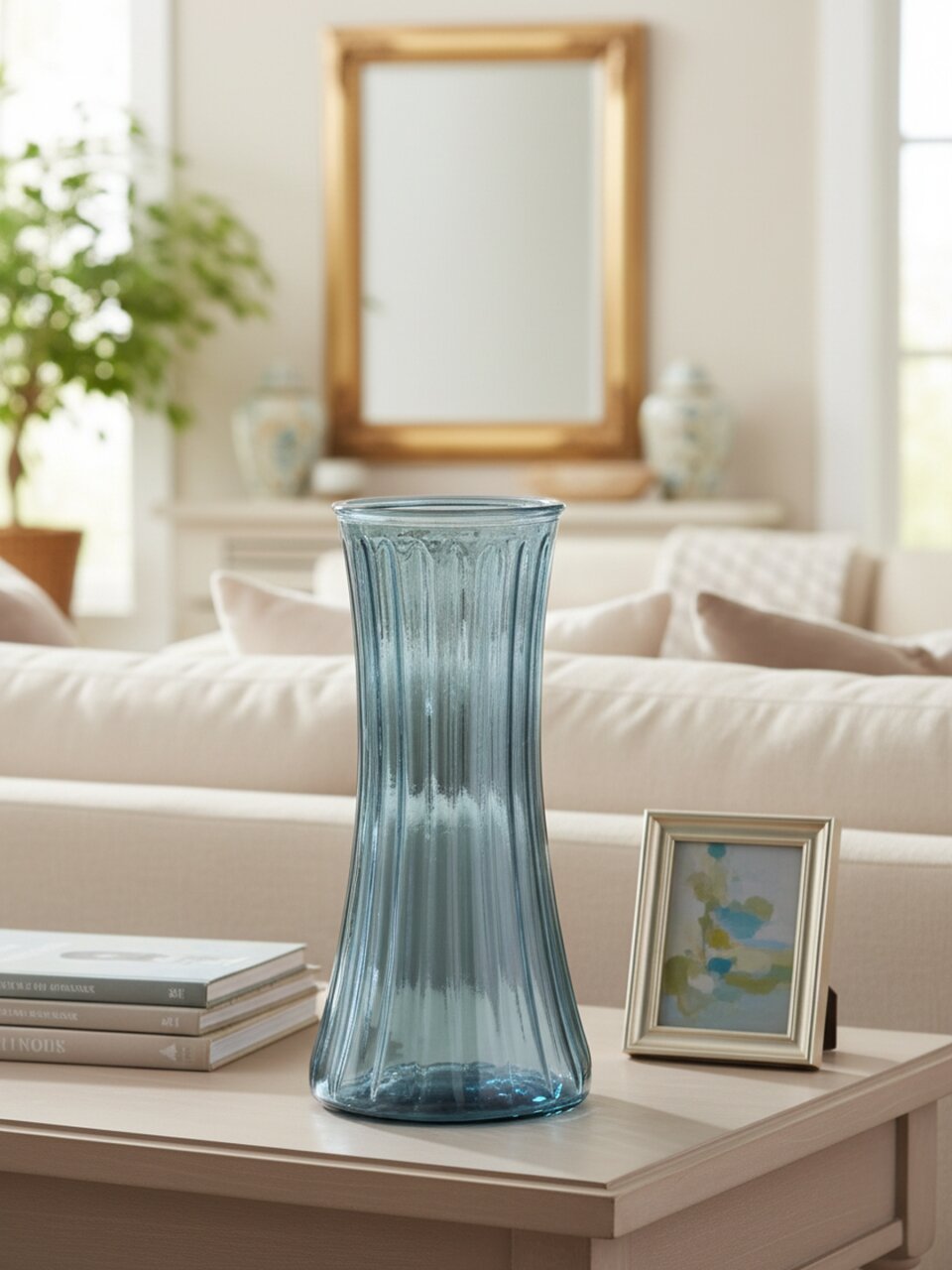 Ваза стекло, настольная, 27.5х13 см, A060166, графит