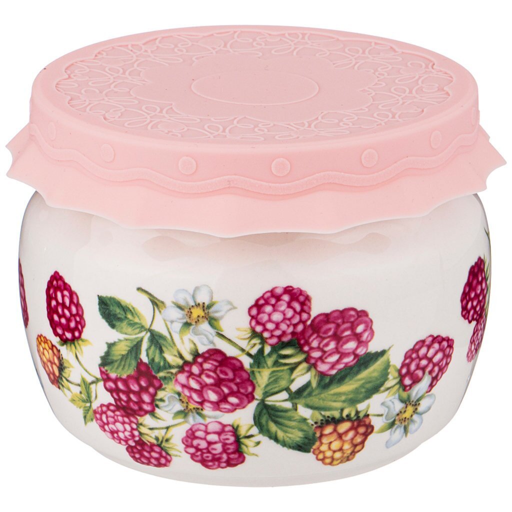 Банка с силиконовой крышкой &amp;quot;малина&amp;quot; 500мл, 359-785