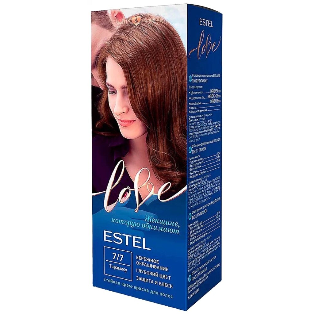 Краска для волос, Estel, Love, 7/7, тирамису, 1150 мл