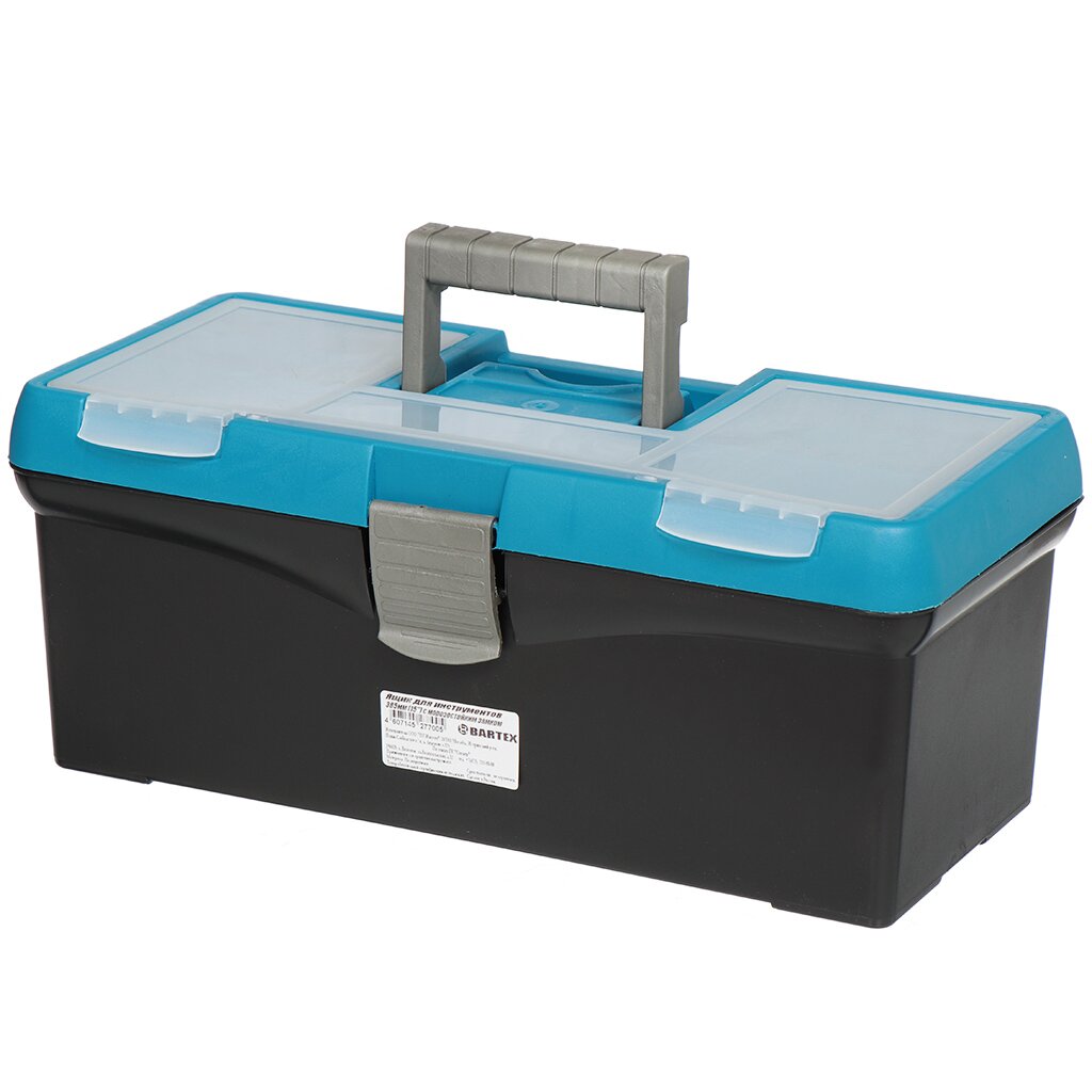 Ящик для инструментов, 15 '', 38.5 см, пластик, Bartex, морозостойкий замок, 27803550011 ящик для метизов 16х11 5х7 5 см пластик bartex 27803570052