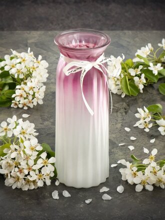 Ваза стекло, настольная, 30 см, Презент, Y4-3823, в ассортименте