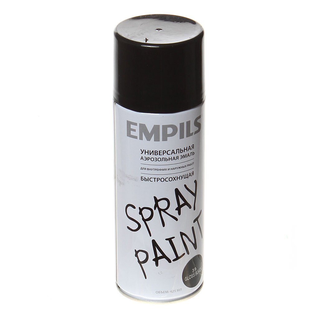 Эмаль аэрозольная Empils Spray Paint №39 черная, 425 мл 1211-2