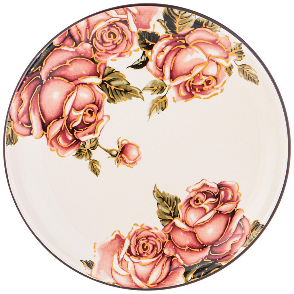 Тарелка Корейская роза 21x21 см. высота: 2,5 см., 358-1702 в Курске ...