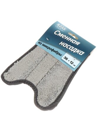 Сменный блок для швабры микрофибра, 36х12 см, Bossclean, SR1705R