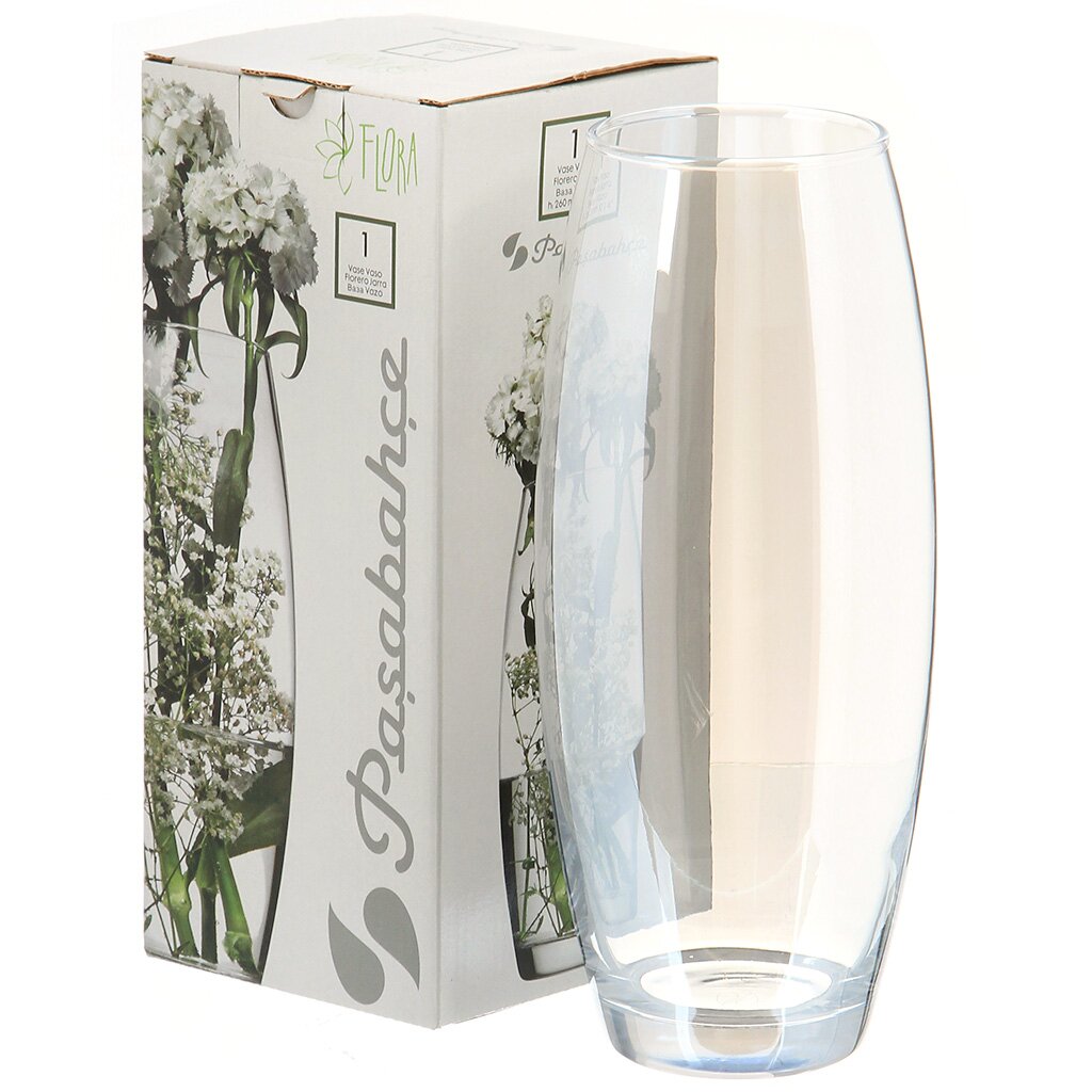 Ваза стекло, настольная, 26.5 см, Glasstar, Радуга белая 4, RNW_966_4 homium ваза spring