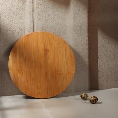 Доска разделочная бамбук, 26х0.9 см, круглая, Vetta, 851-180