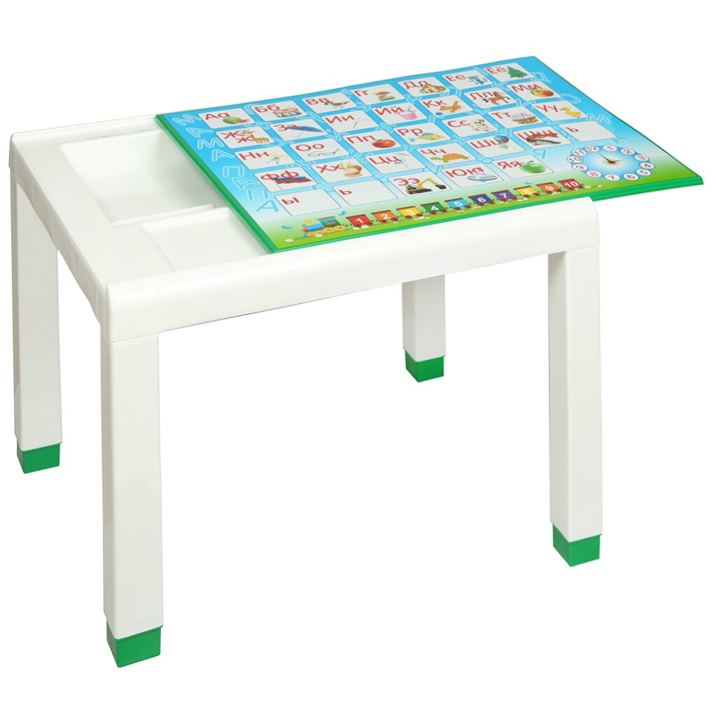 Столик детский пластик, 60х50х49 см, с деколью, зеленый, Стандарт Пластик Групп, 160-0057 журнальный столик круглый 47 8x51 6 см сине зеленый
