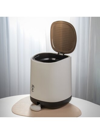 Контейнер для мусора пластик, круглый, 24х24х31 см, педаль, Y4-9248