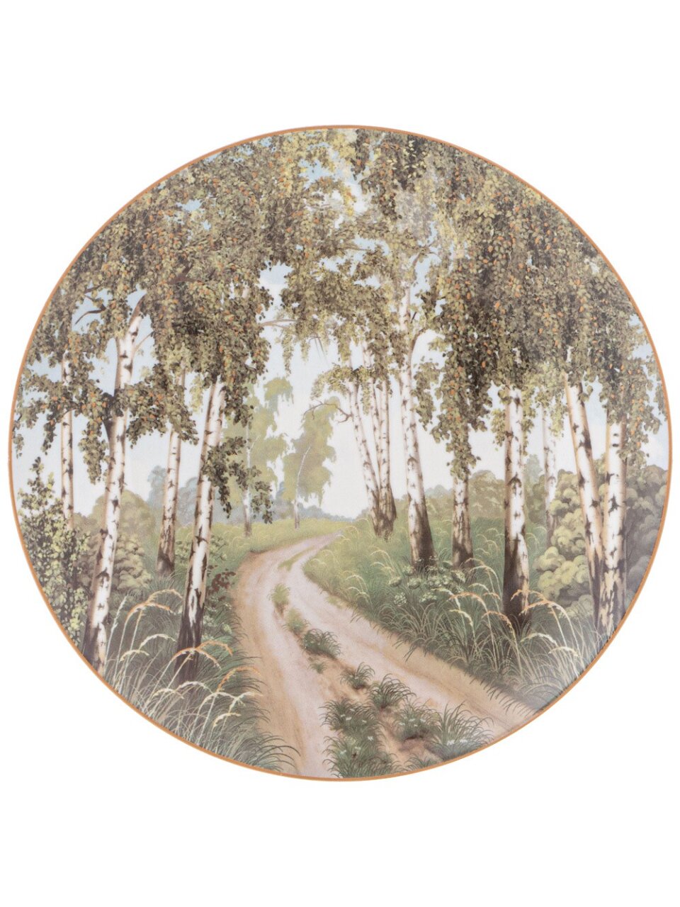 Тарелка закусочная, фарфор, 20.5 см, круглая, Березки, Lefard, 85-2013, белая