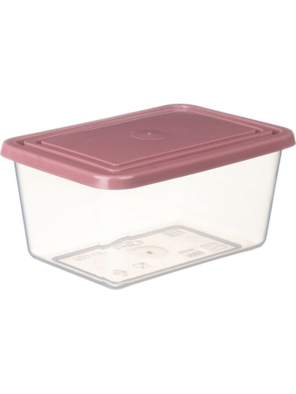 Емкость пластик, 2 л, 20.5х10х15 см, ягодная, прямоугольная, для продуктов, Idea, М 1453