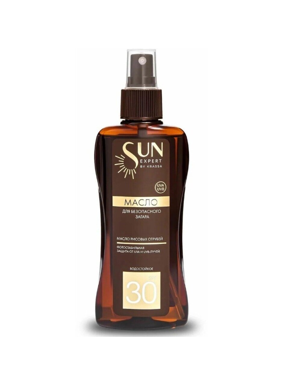 Масло для загара, Krassa, Sun Expert, SPF 30, 180 мл, для безопасного загара, SE41528