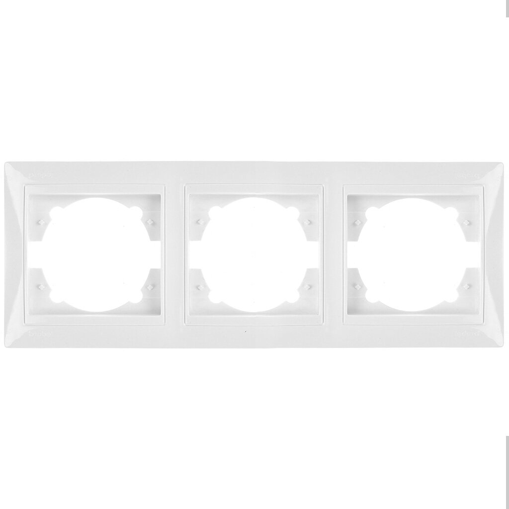 Рамка трехпостовая, горизонтальная, белая, TDM Electric, Таймыр, SQ1814-0028 рамка шестипостовая горизонтальная белая tdm electric таймыр sq1814 0035
