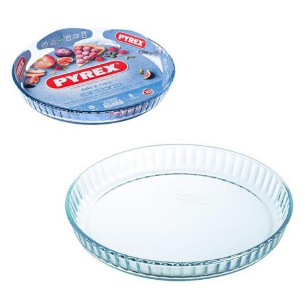 Форма для запекания стекло, 28 см, 1.4 л, круглая, с волнистым краем, Pyrex, Bake & Enjoy, 813B000/7046 pro выпечку и хлеб