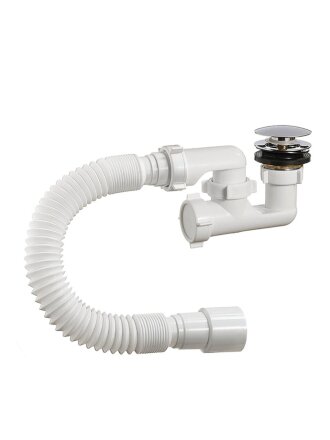Сифон для душевого поддона, 40х40/50, с выпуском, автомат, Orio, А-25589