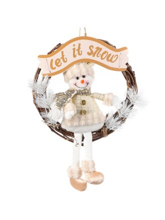 Фигурка декоративная Снеговик, 44.5 см, подвесная, SYGZWWA-37230089