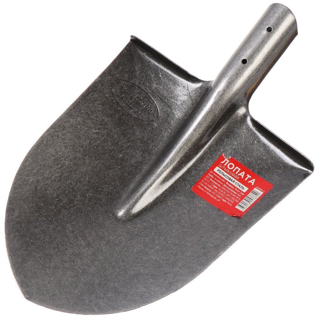 Лопата штыковая, рельсовая сталь, 1.3х285х230х380 мм, с ребром жесткости облегченная заточенная лопата репка