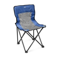 Стул-кресло 46х46х77 см, Премиум 3, серый, синее, ткань водоотталкивающая, с сумкой-чехлом, со спинкой, 100 кг, Nika, ПСП3/СС