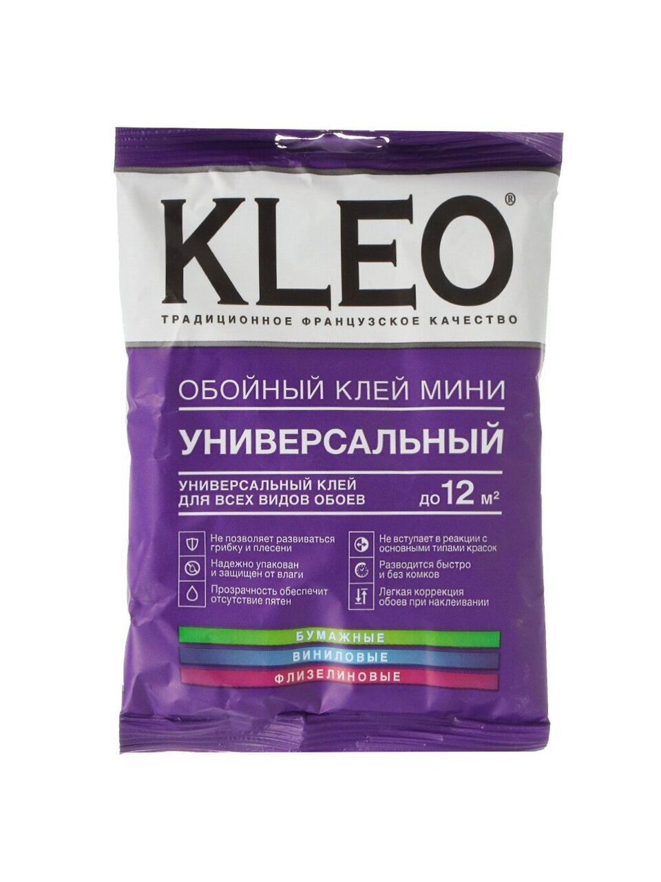 Клей для всех видов обоев, Kleo, Мини, 12 кв.м., 60 г, пакет, К1-О-1111