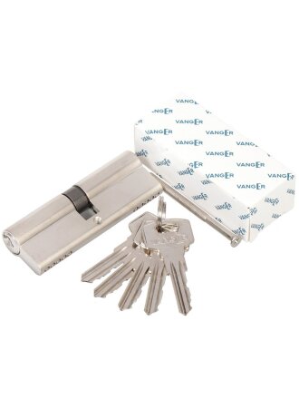 Личинка замка двери Vanger, YC-90-CR, 28270, чугун, 90 мм, хром, 45/45