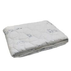 Одеяло 2-спальное, 172х205 см, Эконом, силиконизированное волокно, 200 г/м2, всесезонное, чехол 100% полиэстер, ДомВелл