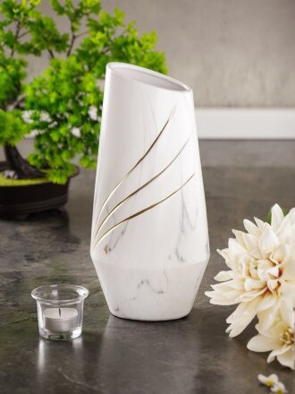 Ваза для сухоцветов керамика, настольная, 29 см, Мрамор, Y6-2272