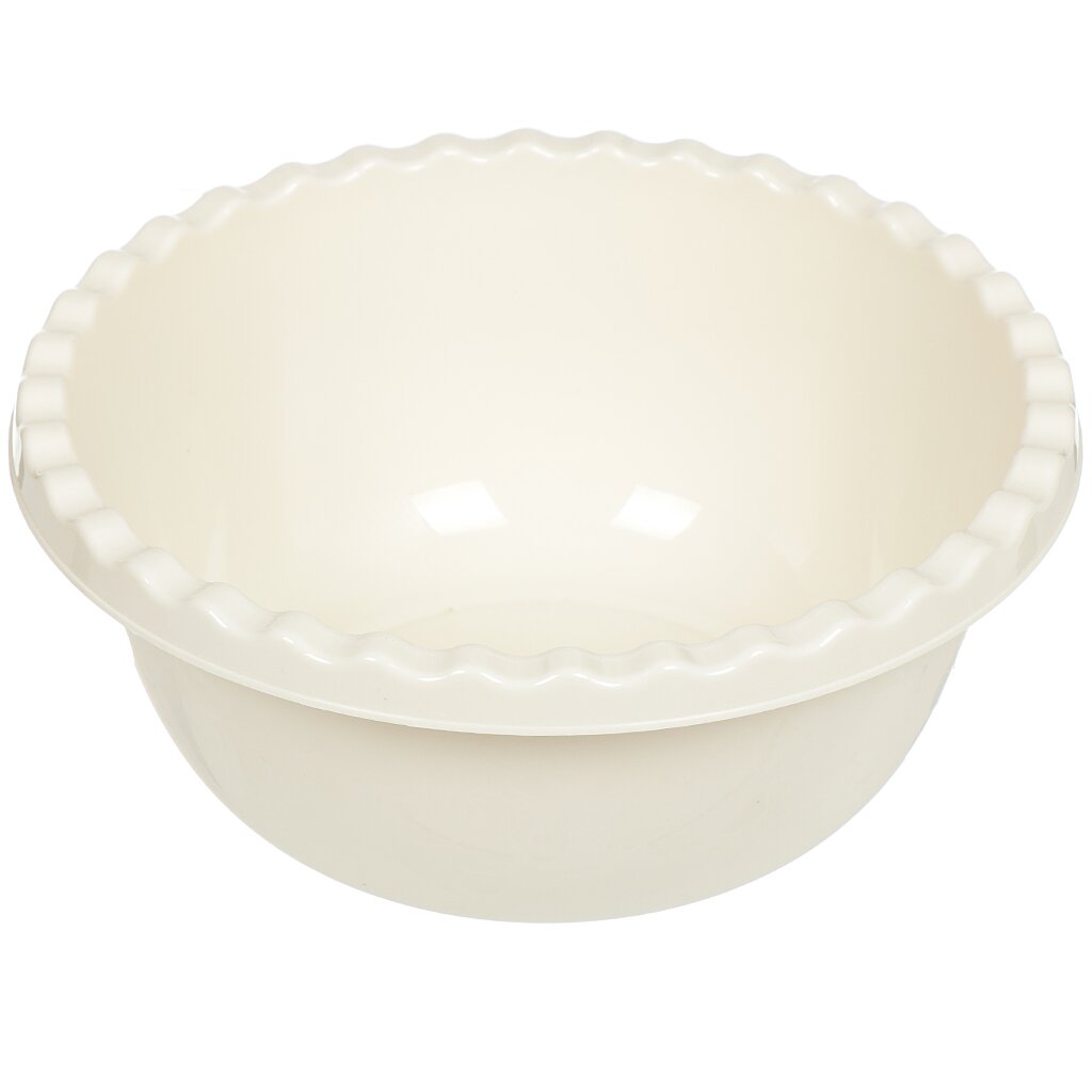Миска пластик, круглая, 3 л, Белый ротанг, Idea, М1312, белая миска для собак pride moderna smarty bowl с антискольжением бордовая пластик 1245 мл