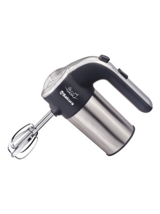 Миксер ручной, Sakura, SA-6331SBK, 400 Вт, 5 скоростей, черный с серебром