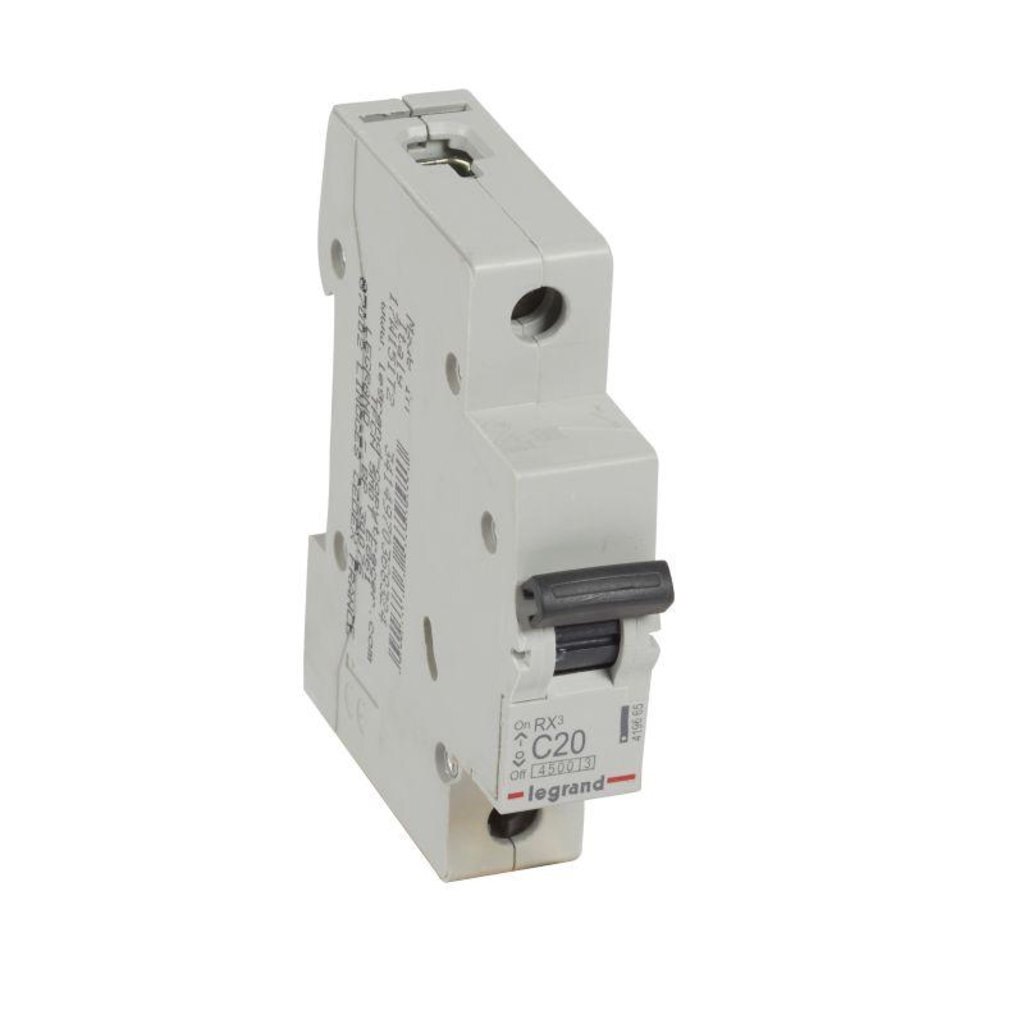 Выключатель автоматический модульный на DIN-рейку, Legrand, 419665, 1 полюс, 20, 4.5 кА, AC, 400 В