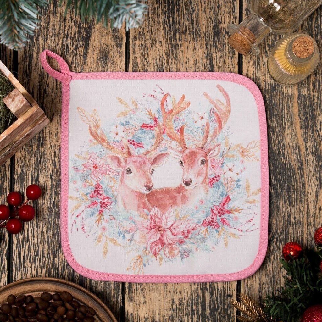 Прихватка, 19х19 см, Сказочные олени 4461073