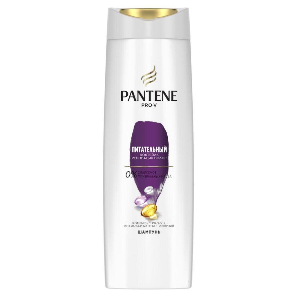 Шампунь Pantene Pro-V, Питательный коктейль, для тонких волос, 400 мл шампунь для волос dabur vatika naturals moisture treatment увлажняющий 400 мл