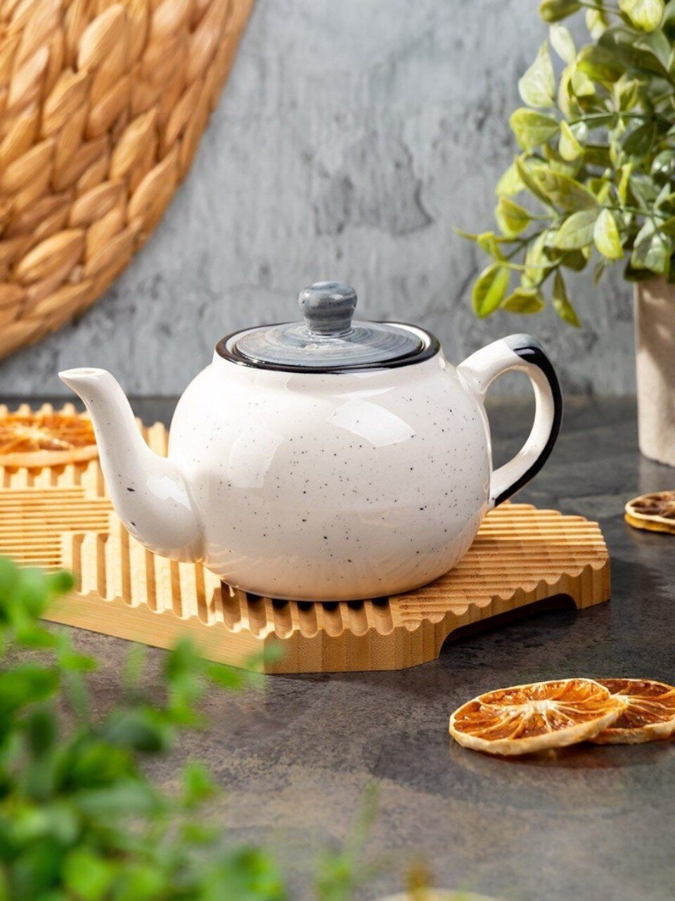 Чайник заварочный керамика, 510 мл, Elrington, Графитовый бриз, 139-27091