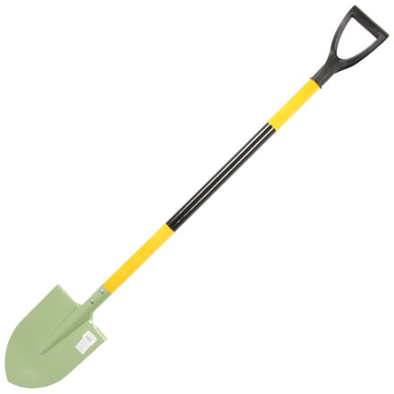 Лопата штыковая, черенок деревянный, с рукояткой, Клевер, окрашенный, Гд