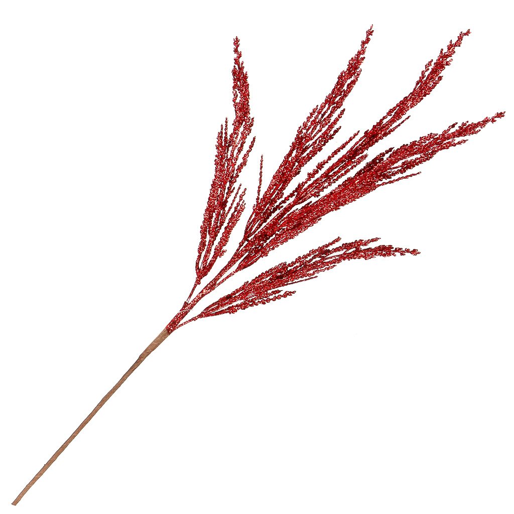 Ветвь декоративная 60 см, красная, SYJFYA- 0923055RD новогодний ночник украшение своими руками сапожок