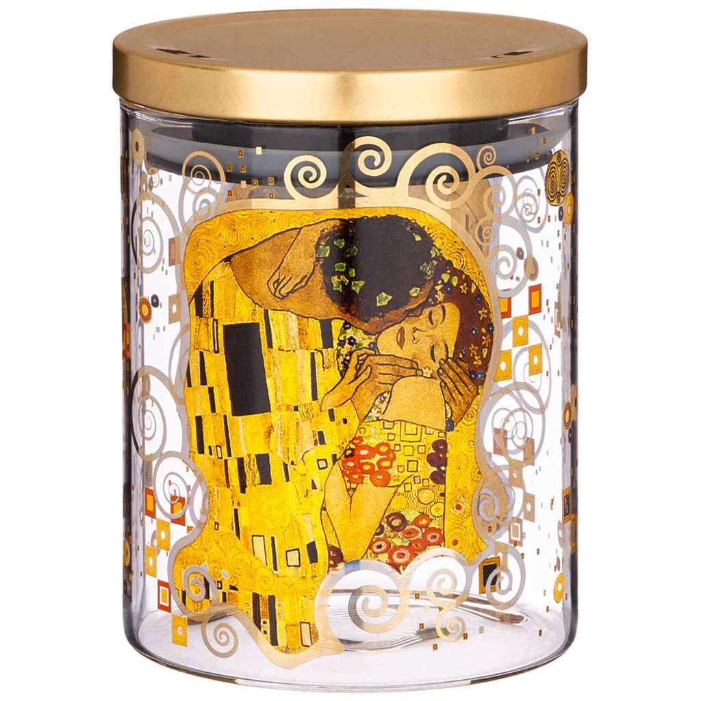 Емкость для сыпучих Agness &amp;quot;поцелуй&amp;quot; 850 мл. боросиликатное стекло, 887-139