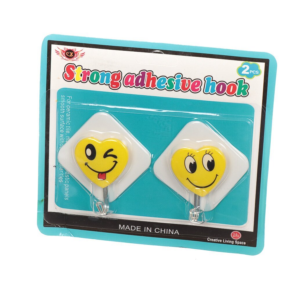 Крючок для ванной Смайл Y393 I.K самоклеящийся, 2 шт