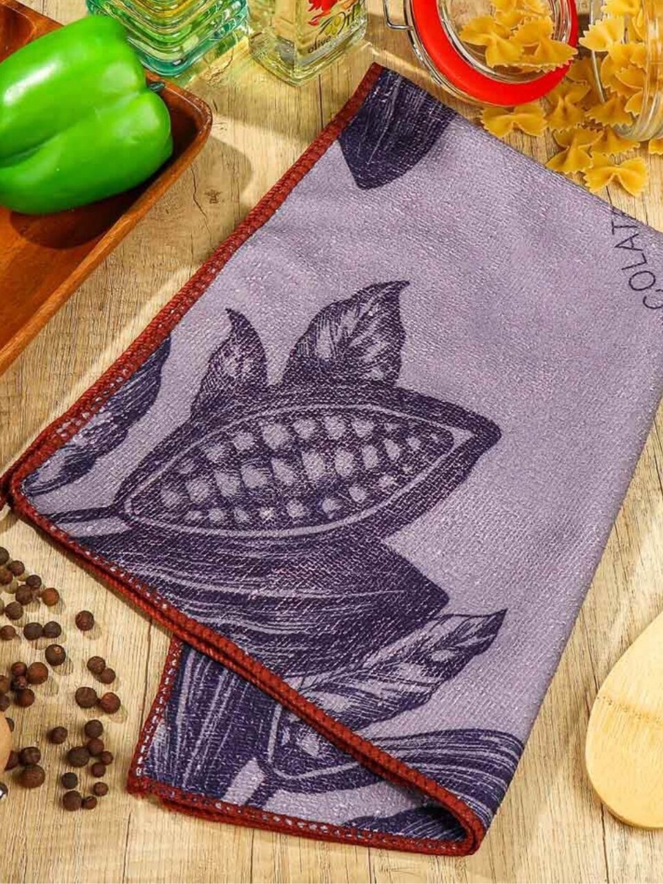 Полотенце кухонное 40х60 см, 100% полиэстер, Горячий шоколад, Китай, T2022-483