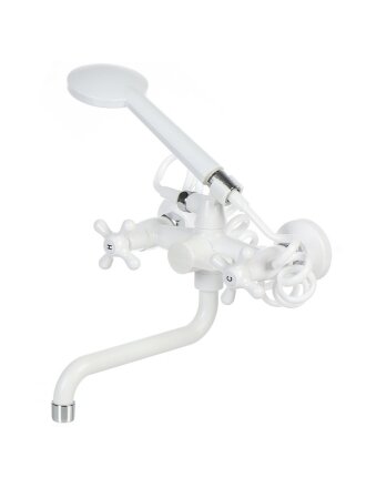Смеситель для ванны, Эверест, с кран-буксой, пластиковый корпус, B22-3597