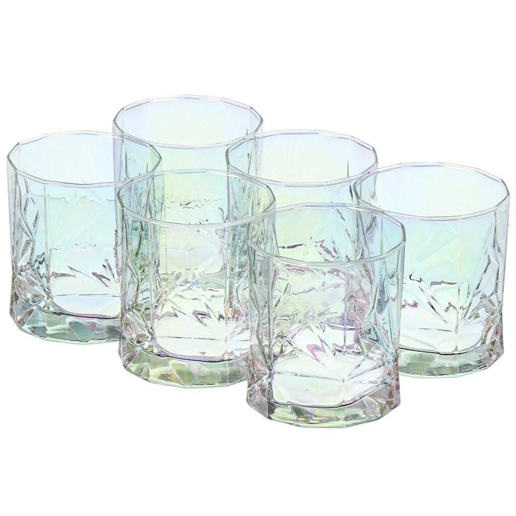 Стакан 340 мл, стекло, 6 шт, Glasstar, Лиловая дымка 3, RNLD_2593_3 стакан для виски 300 мл 2 шт стекло орел elements