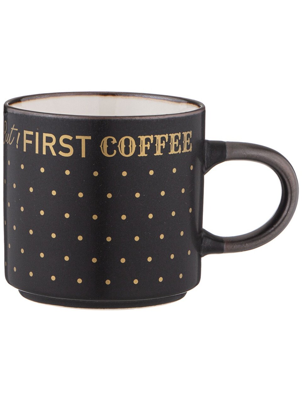 Кружка фарфор, 390 мл, BUT FIRST COFFEE, Lefard, 260-971, черн