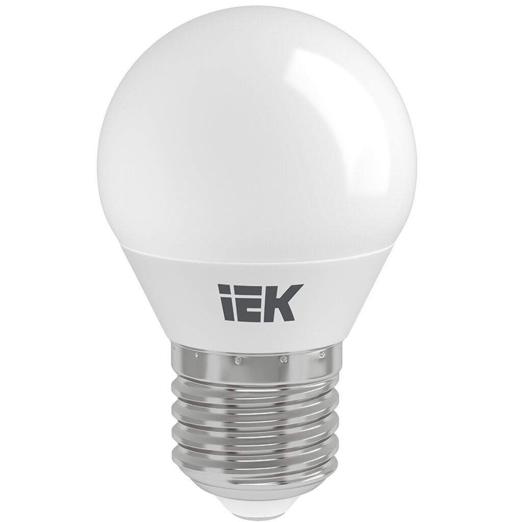 Лампа светодиодная E27, 7 Вт, 60 Вт, 230 В, шар, 3000 К, свет теплый белый, IEK, G45, LED свет во тьме киноповесть