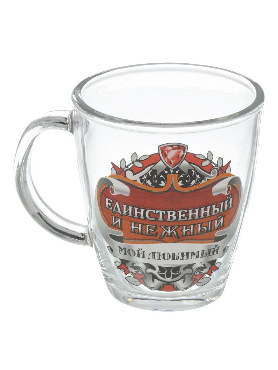 Кружка стекло, 350 мл, Лучший во всем, Декостек, 2025-Д