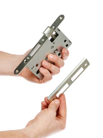 Замок врезной Птимаш, ЗВ4-3 (ЗВ4) корпус 55 мм, 11 540, без ручки, цилиндровый, хром