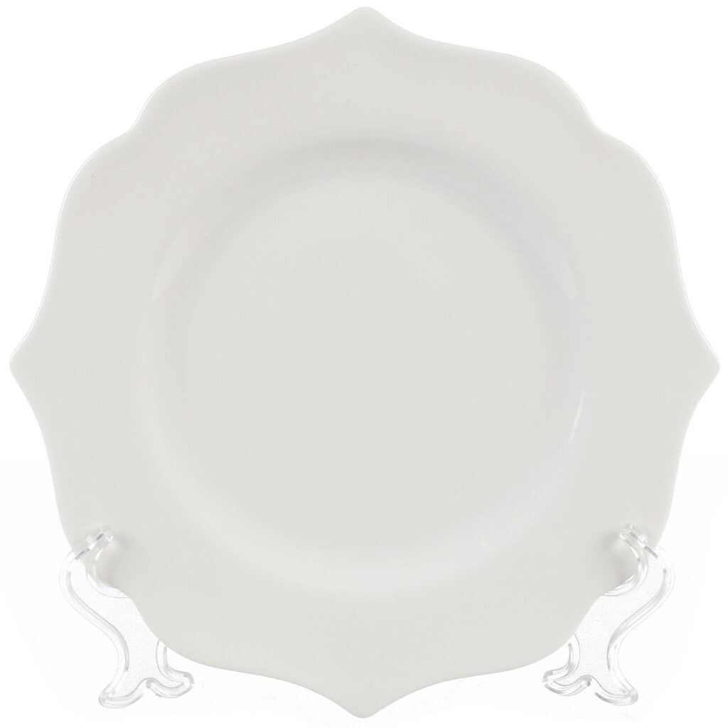 Тарелка обеденная, фарфор, 21.5 см, Belle, 0850072 тарелка фарфоровая обеденная magistro роза d 25 см белый
