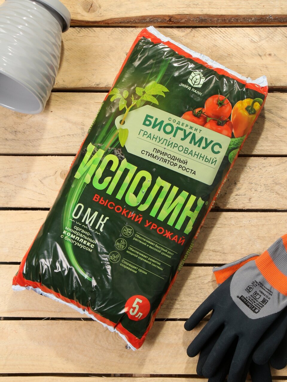 Удобрение Высокий урожай, универсальное, гранулы, 5 л, Исполин