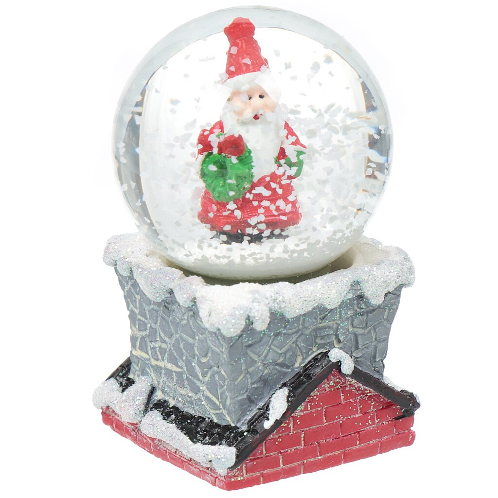 Фигурка декоративная Шар водяной со снегом Дедушка мороз 27160, 5х5х8 см
