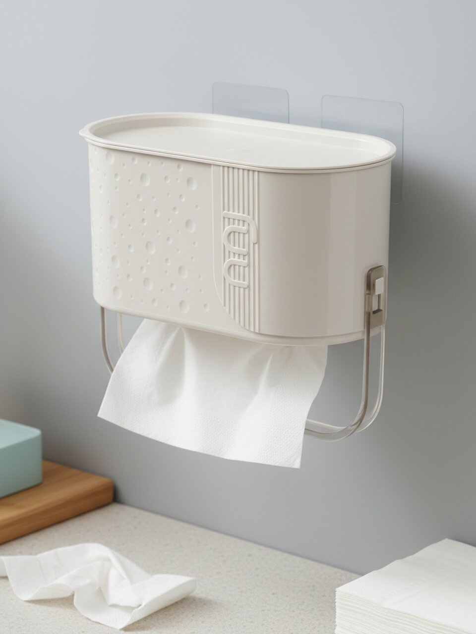 Коробка для бумажных салфеток пластик, 26х13.8х13.5 см, подвесная, Y4-11633