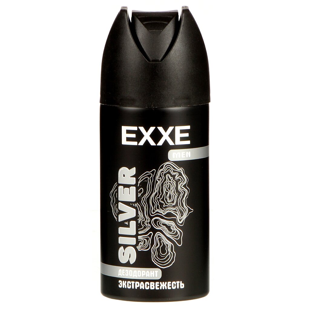 Дезодорант Exxe, Men, Silver, Экстрасвежесть, для мужчин, спрей, 150 мл